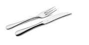 Steakbesteck bestehend aus Messer und Gabel in seitlicher Perspektive