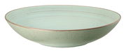 Suppenteller 23 cm in sanftem Grün mit feiner Linienstruktur, seitliche Perspektive