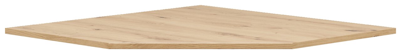 Holzfarbener Abdeckboden in perspektivischer Ansicht von schräg oben