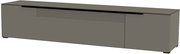 XL TV-Lowboard Moderano Serie BORMIO in grauer Farbe, seitliche Perspektive