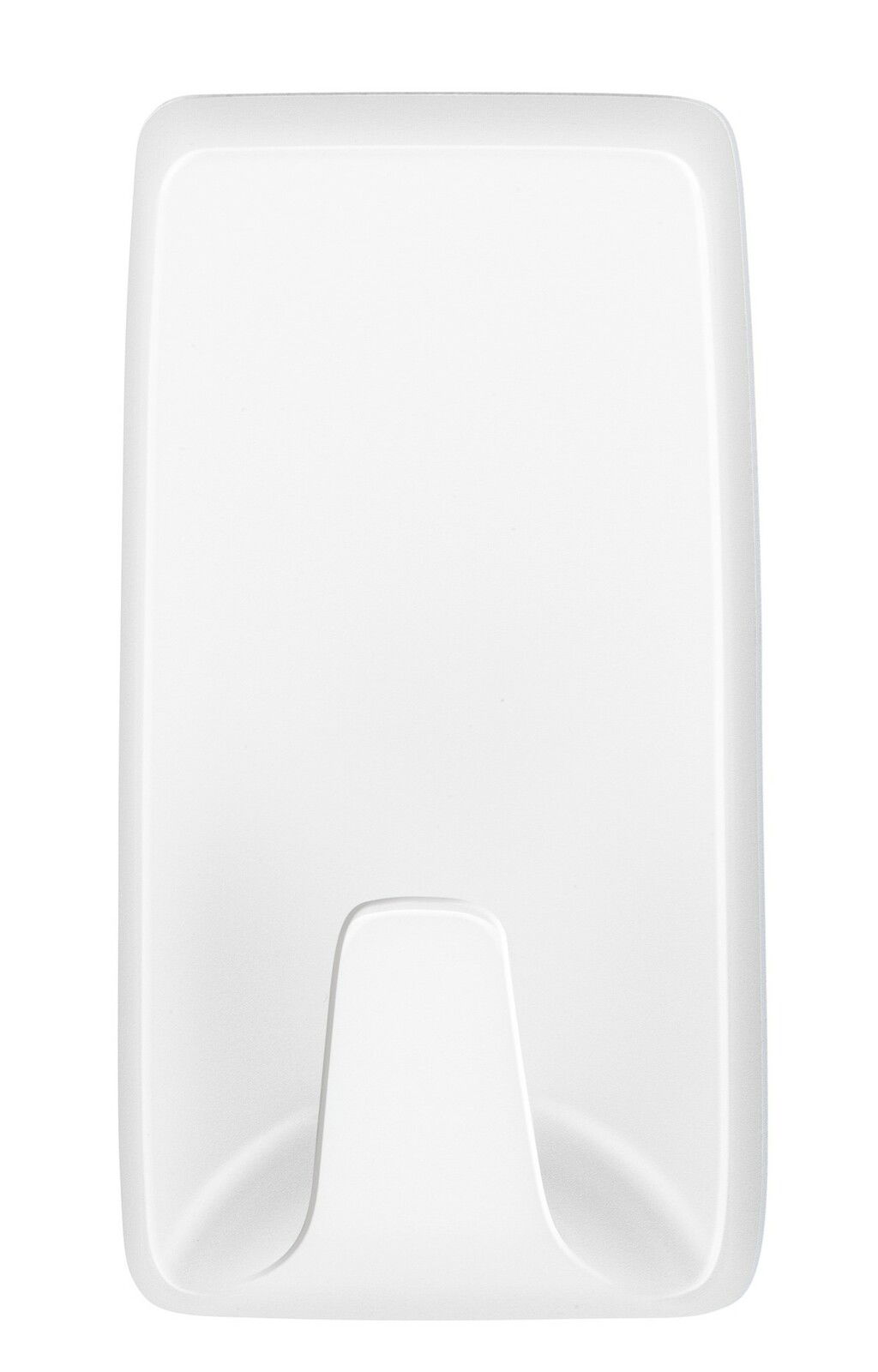 Weißer tesa Powerstrips Haken S, frontal abgebildet