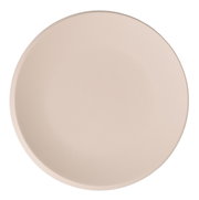 NewMoon-dinerbord 27 cm in bovenaanzicht, strak ontwerp in beige.