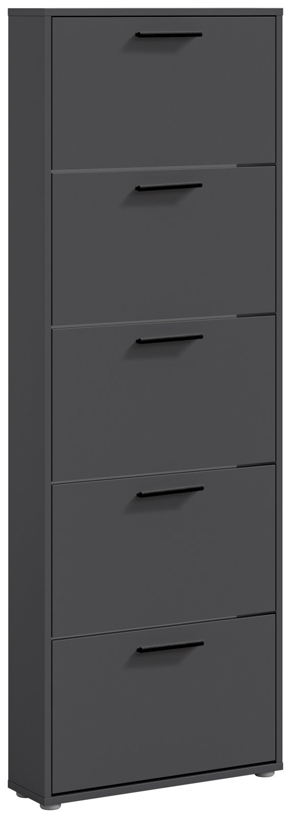 Carryhome Schoenenkistje (set van 5) SAM Zwarte schoenendump met vijf kleppen, vooraanzicht