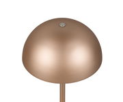 Nahaufnahme einer Akku-Tischleuchte in Bronzeoptik, von oben betrachtet.