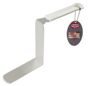 Winkelpalette extra hoch 24cm mit weißem Griff und Etikett, seitliche Perspektive