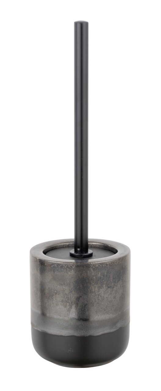 Schöner Wohnen WC-Garnitur RIOLO Keramik WC-Garnitur Riolo in dunklem Design, frontal abgebildet.