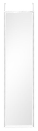 Türhängespiegel mit weißem Rahmen, ca. 30x120 cm, Frontalansicht