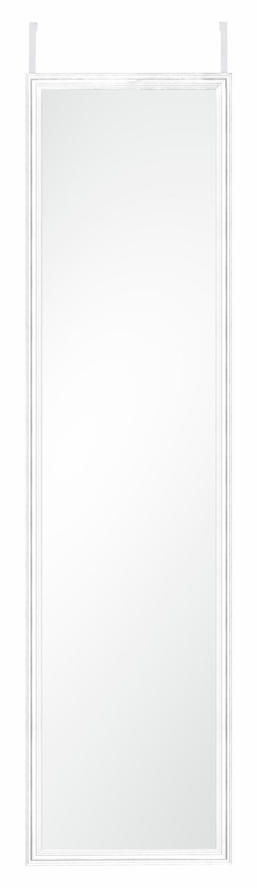 Türhängespiegel mit weißem Rahmen, ca. 30x120 cm, Frontalansicht