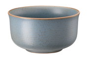 Blaue Müslischale mit 13 cm Durchmesser, seitliche Perspektive