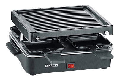 Raclette-Grill mit Grillplatte für vier Personen, Vorderansicht