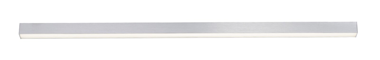 Moderne Deckenleuchte aus Aluminium in rechteckiger Form, seitliche Perspektive