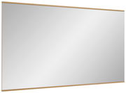 Rechteckiger Wandspiegel mit schmalem Holzrahmen, seitliche Perspektive