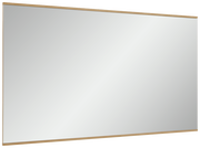 Rechteckiger Wandspiegel mit schmalem Holzrahmen, seitliche Perspektive