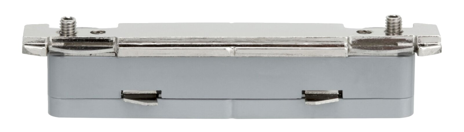 Linienverbinder aus Metall, seitliche Perspektive