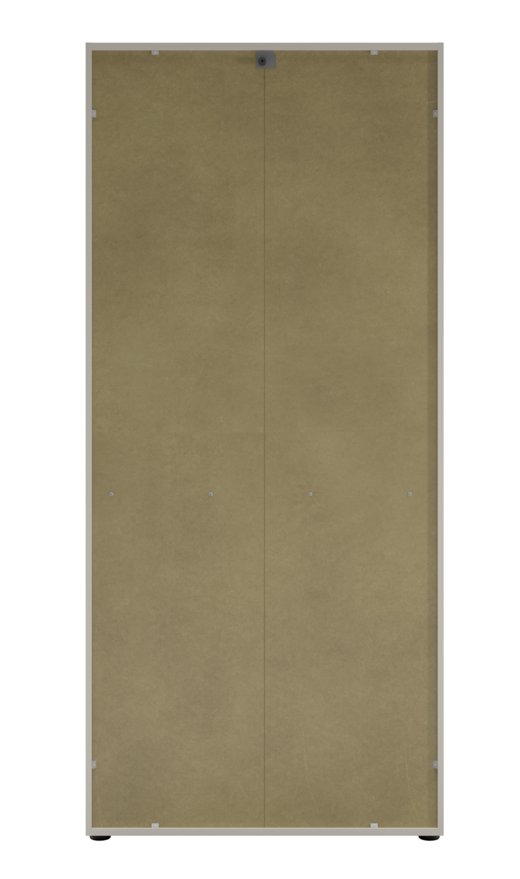 Vorderansicht eines Aktenschranks mit Schubladen in Holzoptik.