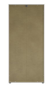 Vorderansicht eines Aktenschranks mit Schubladen in Holzoptik.