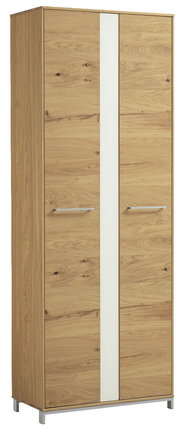 Moderner Dielenschrank aus Holz mit zwei Türen, Frontansicht