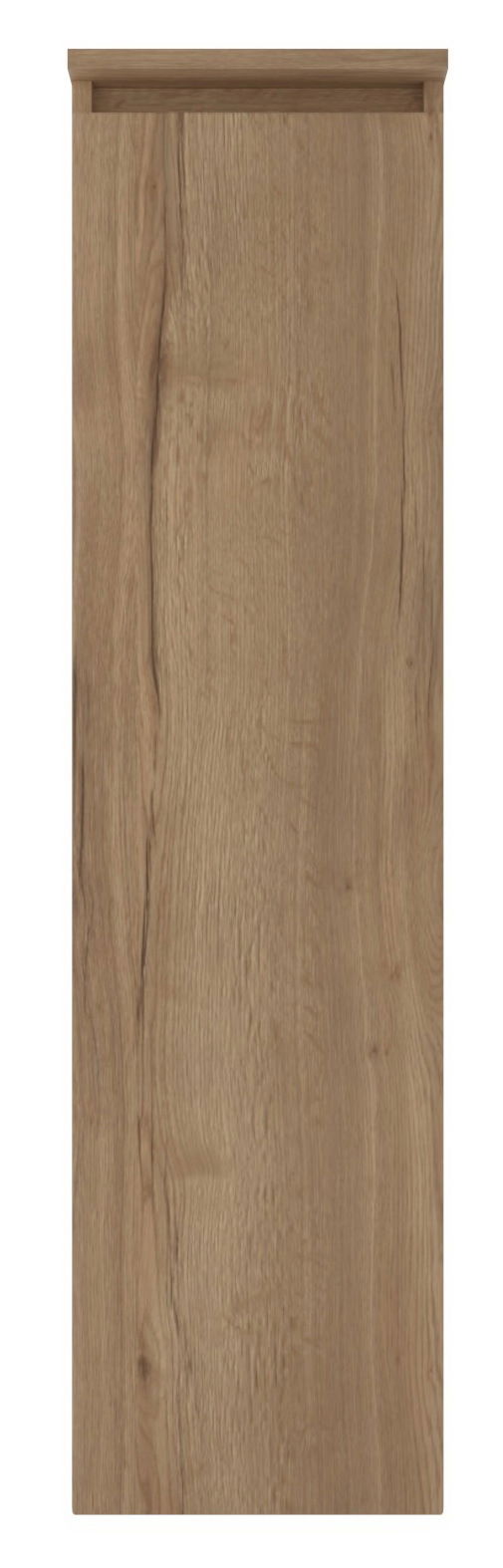 Novel Mittelschrank links NV.210 Frontansicht eines Mittelschranks mit Holzoptik und natürlicher Maserung.