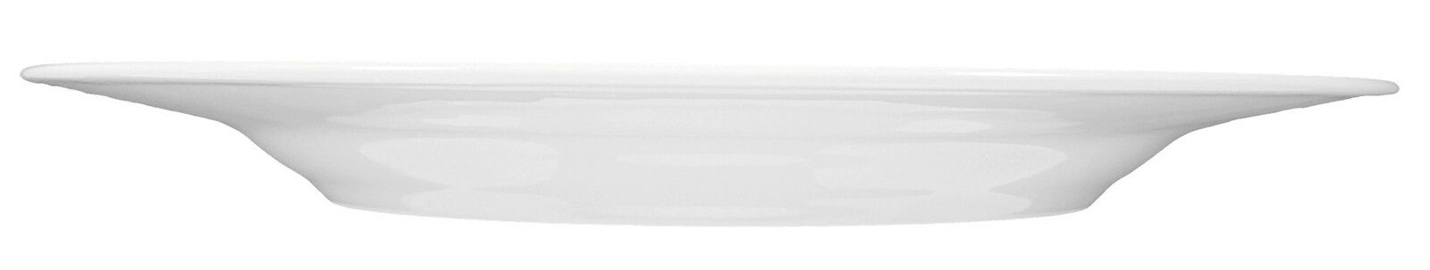 Seltmann Weiden Speiseteller RONDO Seitenansicht eines flachen, weißen Tellers mit einem Durchmesser von 30 cm, Modell Rondo/Liane.