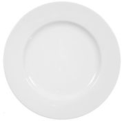Weißer Speiseteller Rondo/Liane 27cm, Draufsicht