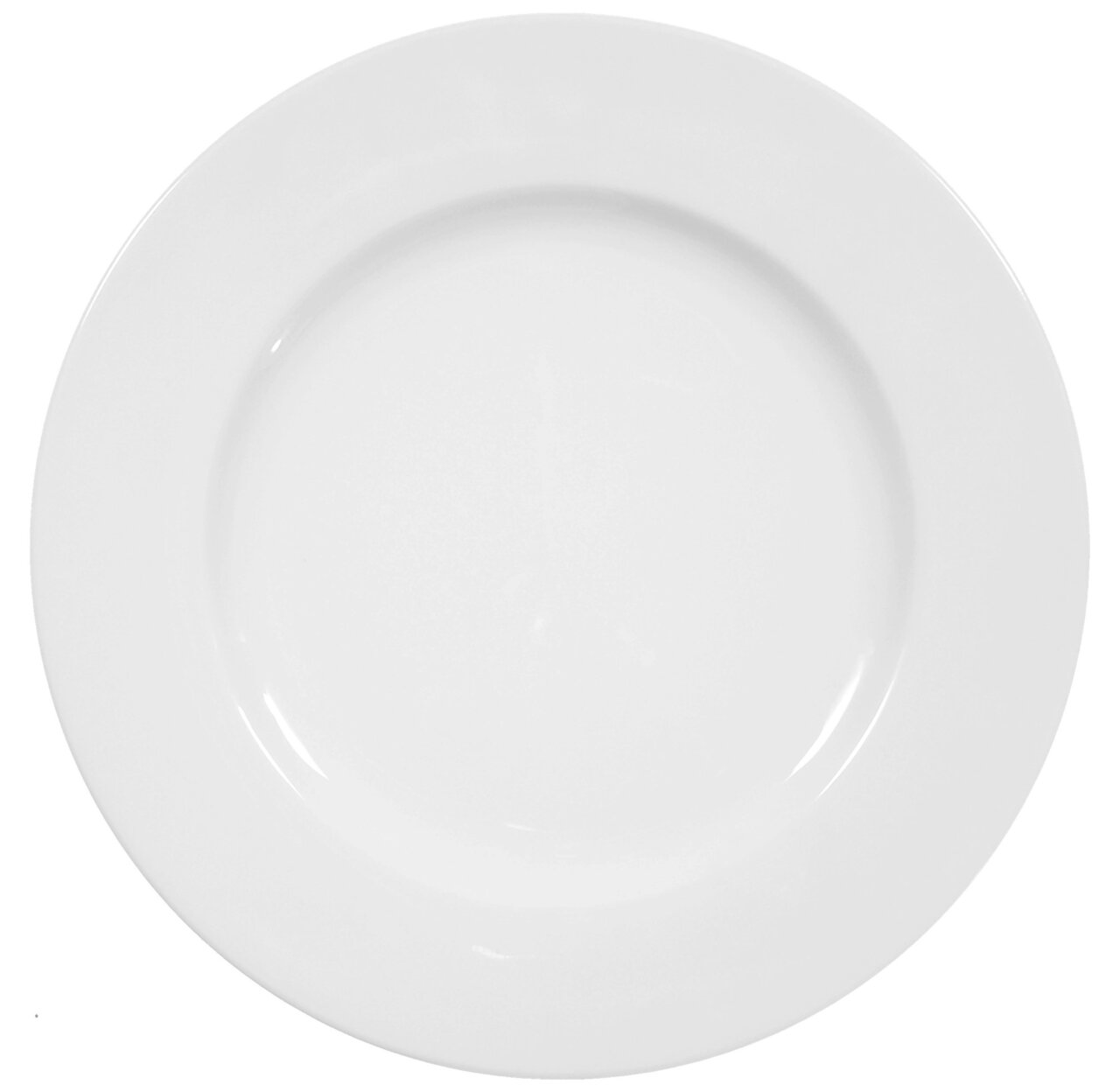 Weißer Speiseteller Rondo/Liane 27cm, Draufsicht