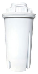 Weißer Ersatz-Wasserfilter in zylindrischer Form, frontal abgebildet