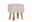 Hocker mit gestricktem Bezug in Beige und Holzbeinen, seitliche Perspektive