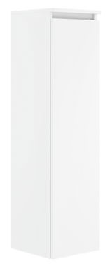 Weißer, moderner Badschrank aus der Serie NEXT4YOU von Puris, seitliche Perspektive