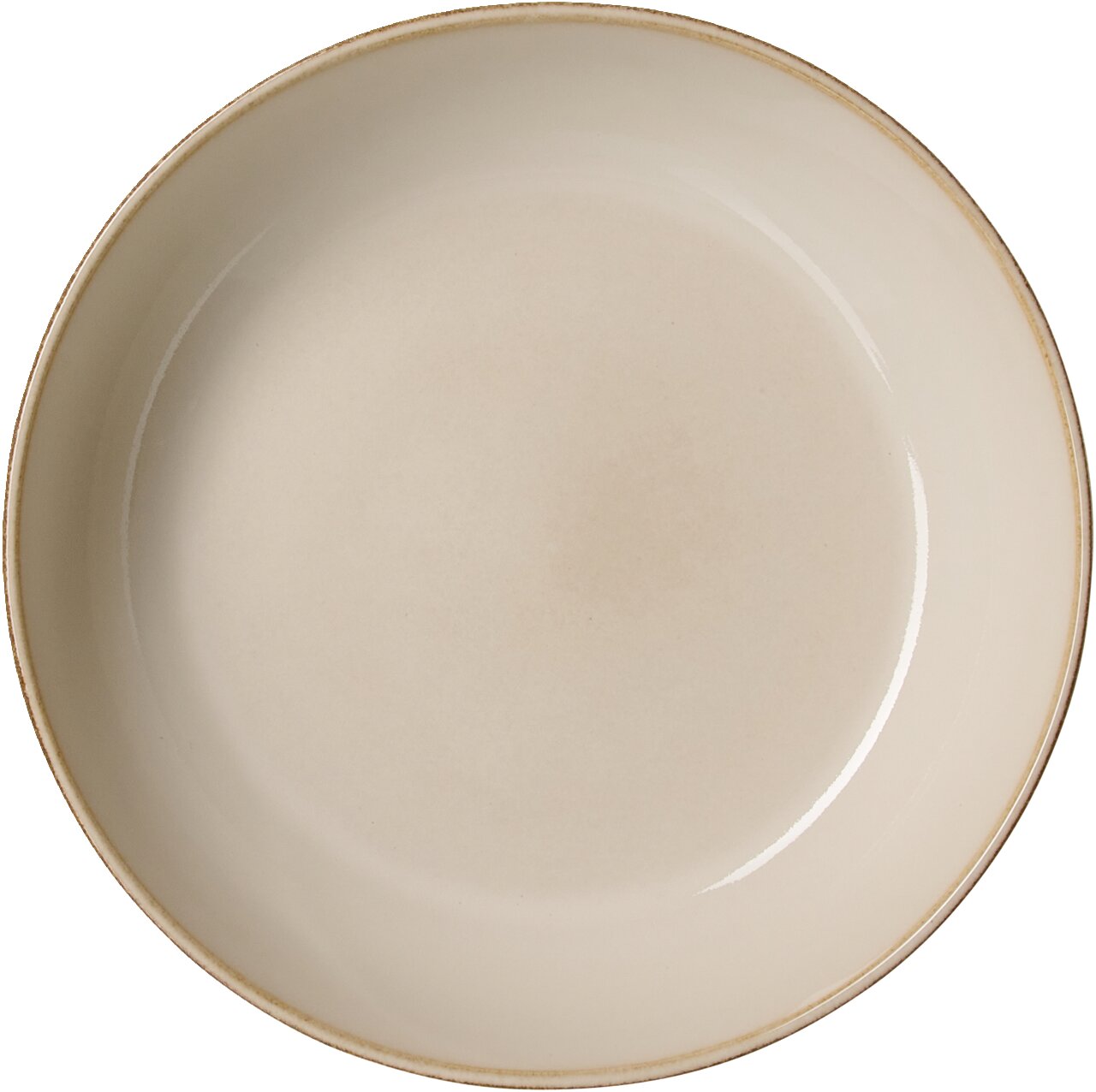 Beiger Suppenteller Olivia 20cm, Draufsicht