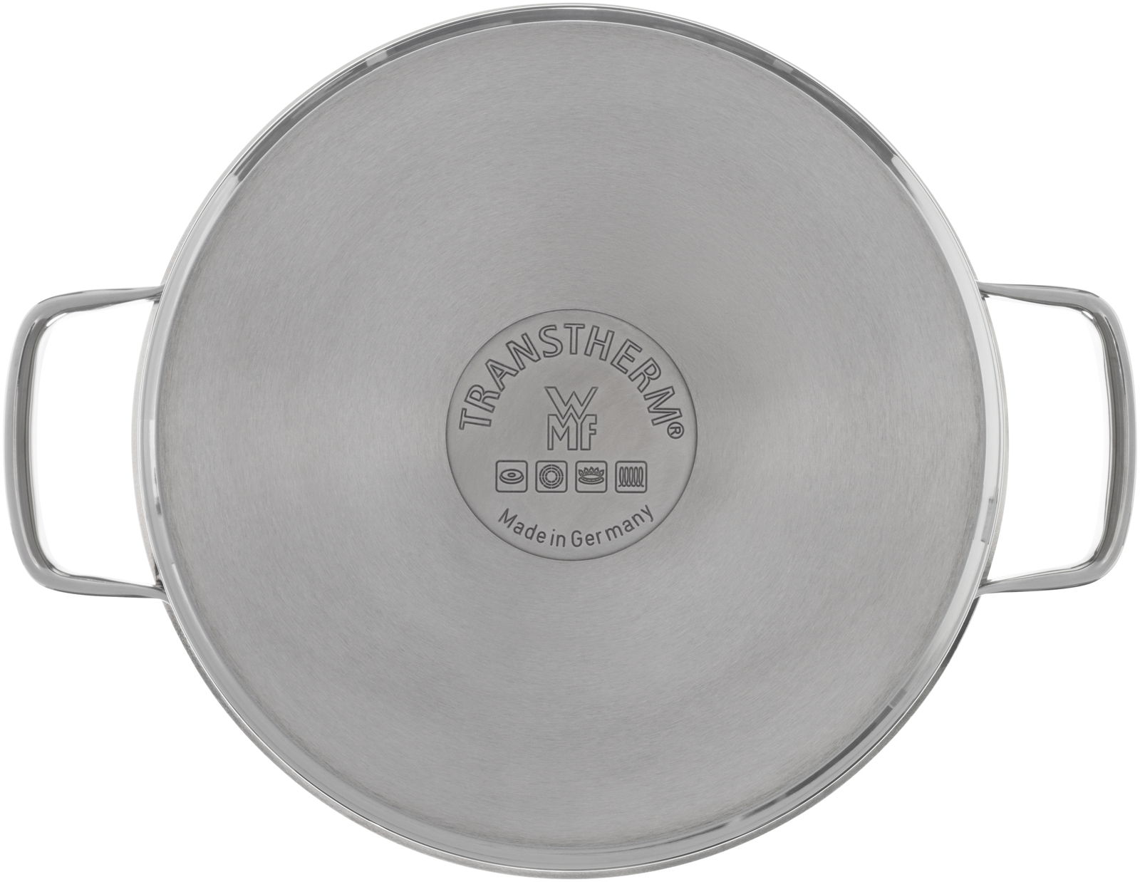 Topfunterseite des WMF Topfset Compact Cuisine mit Transtherm-Boden, Draufsicht