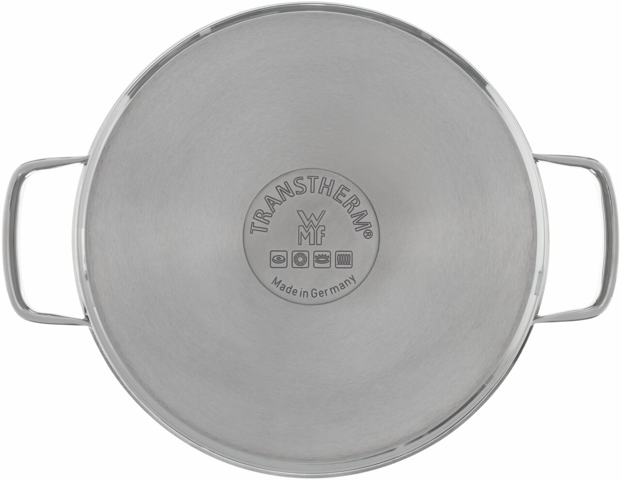 Topfunterseite des WMF Topfset Compact Cuisine mit Transtherm-Boden, Draufsicht