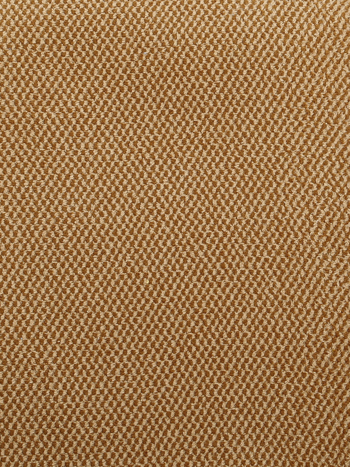 Nahaufnahme eines braunen Stoffmusters mit feiner Webstruktur, Draufsicht