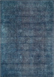 Luxor living Teppich-Serie PRIMA in Blau, rechteckig, mit einem subtilen, traditionellen Muster, Draufsicht