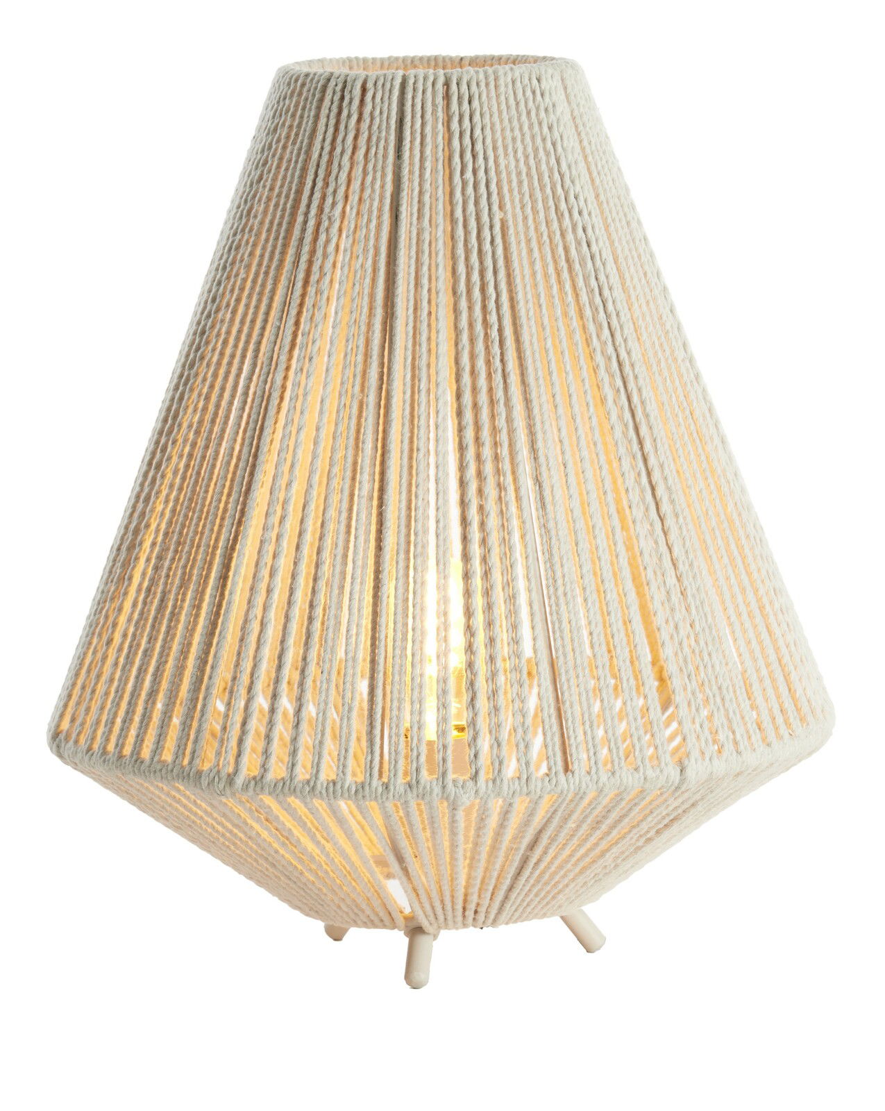 Light&Living Tischleuchte FELIDA Tischleuchte mit weißem, fadenbespanntem Schirm, seitliche Perspektive