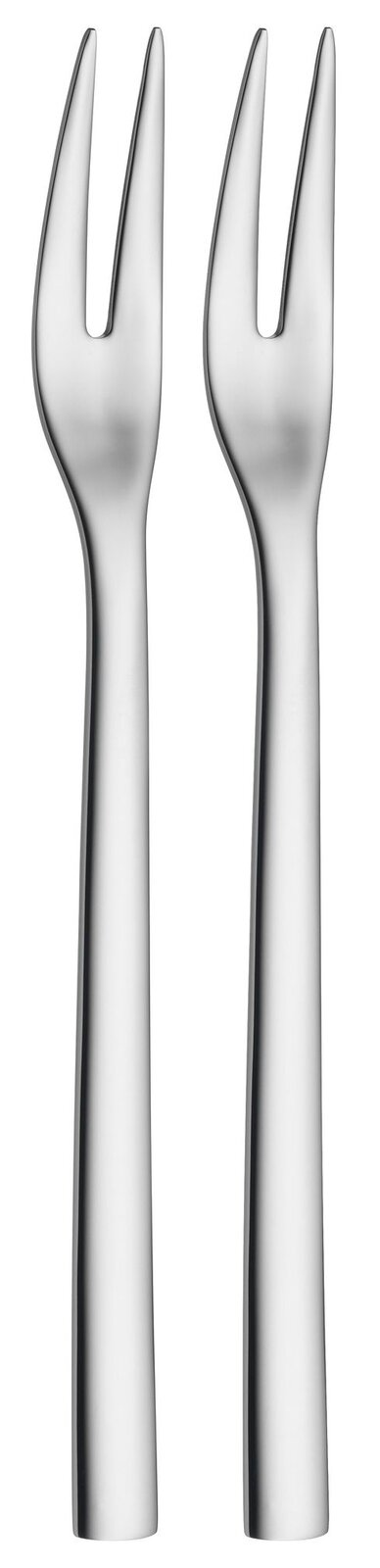 WMF Serviergabel 2er Set NUOVA Zwei elegante Serviergabeln aus Edelstahl, frontal abgebildet.
