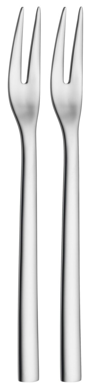 WMF Serviergabel 2er Set NUOVA Zwei elegante Serviergabeln aus Edelstahl, frontal abgebildet.