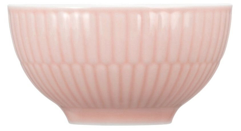 Seltmann Weiden Dipschale AMINA Rosa Dipschale aus Keramik mit geriffeltem Design, Seitenansicht