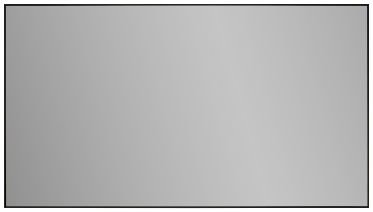 Großer rechteckiger XL-Spiegel mit schwarzem Rahmen, frontal fotografiert.