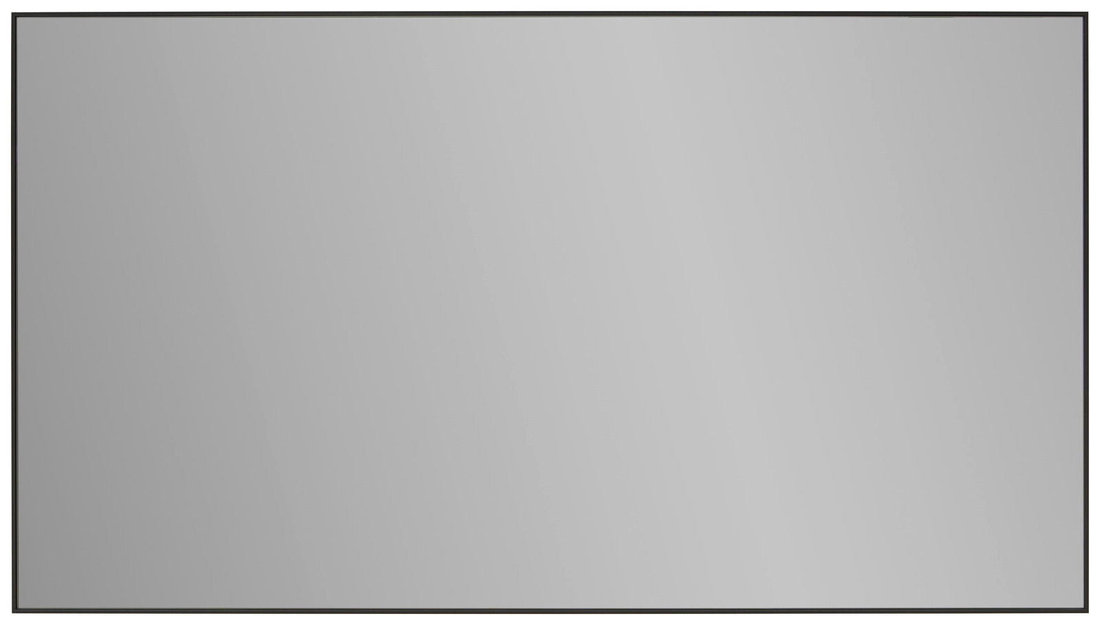 Großer rechteckiger XL-Spiegel mit schwarzem Rahmen, frontal fotografiert.