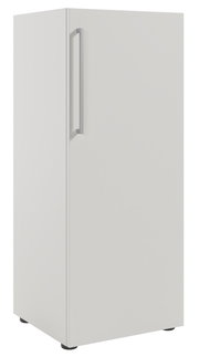 Weißer Aktenschrank mit Rechtsanschlag, seitliche Perspektive