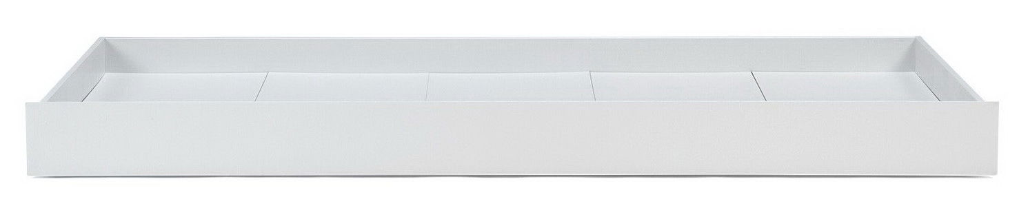 Weiße Schublade oder Gästebett in Frontalansicht