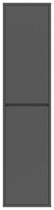 Grauer Hochschrank mit zwei Türen, frontale Ansicht