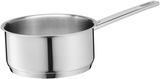 Edelstahl-Stielkasserolle aus dem Topfset Compact Cuisine, seitliche Perspektive
