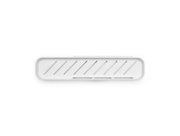 Weiße Duschablage mit schrägen Rillen, Ansicht von oben