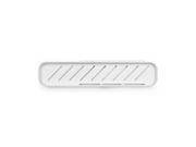 Weiße Duschablage mit schrägen Rillen, Ansicht von oben