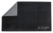 JOOP! Badematte DOUBLEFACE in dunklem Grau, Draufsicht mit umgeschlagener Ecke, zeigt das zweifarbige Design.