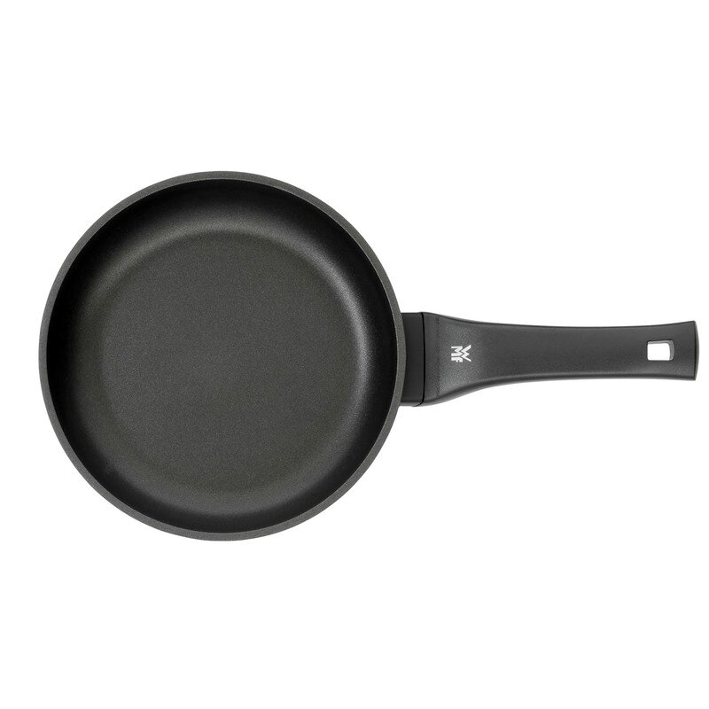 Stielpfanne PermaDur Excellent von oben, schwarze Antihaftbeschichtung, ergonomischer Griff