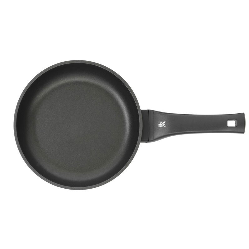 Stielpfanne PermaDur Excellent von oben, schwarze Antihaftbeschichtung, ergonomischer Griff