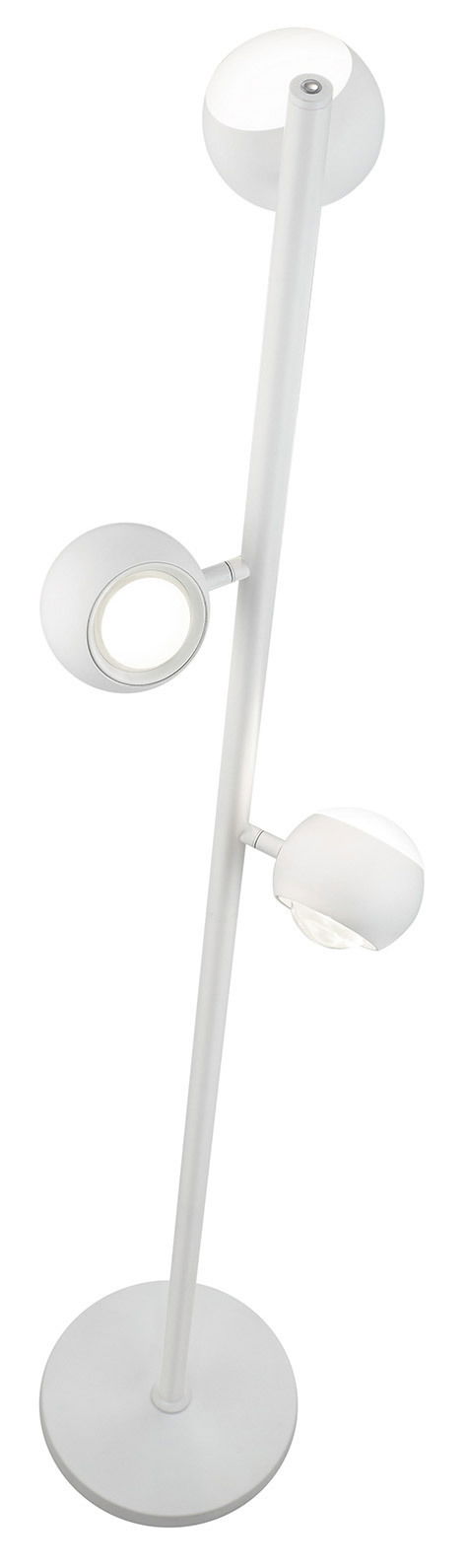 Moderne Stehleuchte CANNON mit drei kugelförmigen Leuchten, seitliche Perspektive