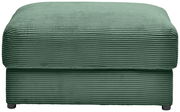 Grüner Hocker mit gerippter Textur, Vorderansicht